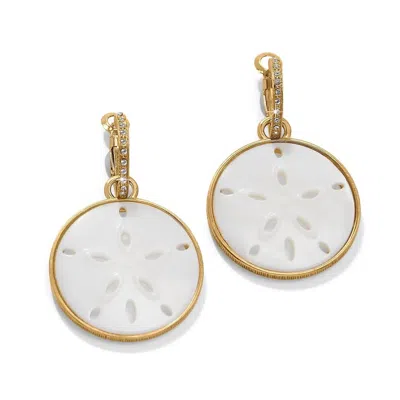 Brighton Women's Del Mar Charm Hoop Earrings In Gold In Neutral