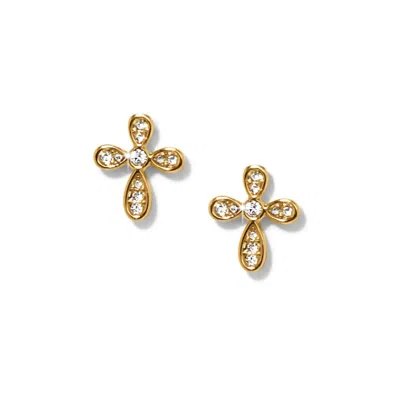 Brighton Women's Enchanting Cross Post Earrings In Gold Plated