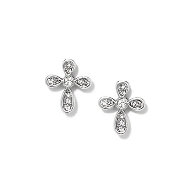 Brighton Women's Enchanting Cross Post Earrings In Silver