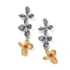 Brighton Women's Everbloom Jardin Post Drop Earrings In Silver-gold In Multi