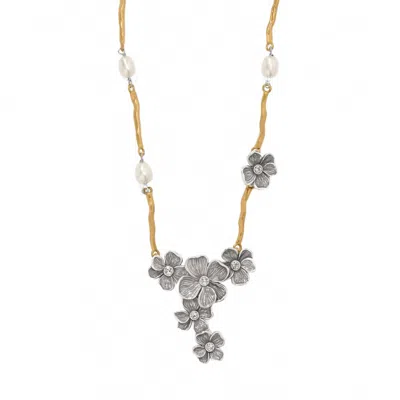 Brighton Women's Everbloom Windflower Necklace In Silver In Multi
