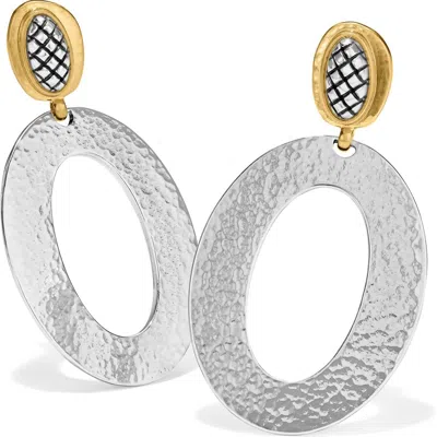 Brighton Women's Ferrara Artisan Two Tone Drop Earrings In Silver-gold In Multi