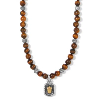 Brighton Women's Ferrara Virtue Bead Acorn Necklace In Silver-brown In Multi