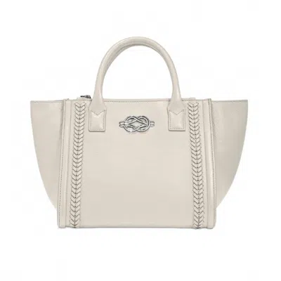 Brighton Women's Flemming Herringbone Tote Bag In White