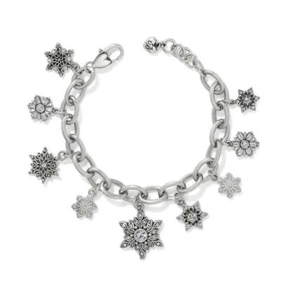 Brighton Women's Flurry Charm Bracelet In Silver/ Crystal In Metallic