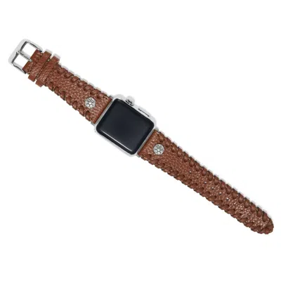 Brighton Women's Harlow Laced Watch Band In Bourbon Brown Leather