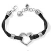 Brighton Women's Heritage Heart Bracelet In Silver-black In Multi