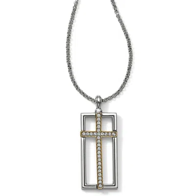 Brighton Women's Holy Cross Necklace In Silver In Metallic