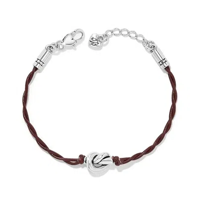 Brighton Women's Interlok Bracelet In Burgundy / Silver In Multi
