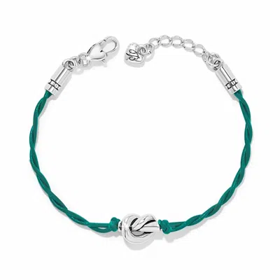 Brighton Women's Interlok Bracelet In Green / Silver In Multi