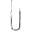 Brighton Women's Interlok Chain Collar Necklace In Silver In Silver