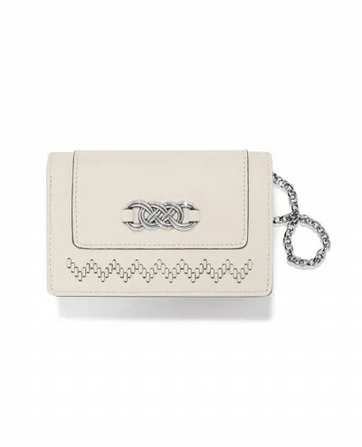 Brighton Women's Interlok Medium Wallet In Beige /silver In Multi