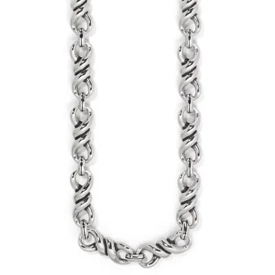 Brighton Women's Interlok Twist Collar Necklace In Silver In Gold