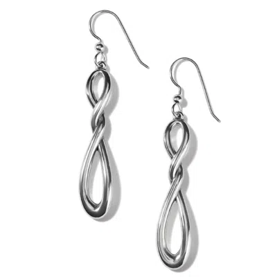 Brighton Women's Interlok Twist French Wire Earrings In Silver In Metallic