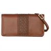 Brighton Women's Interlok Weave Large Wallet In Bourbon Brown