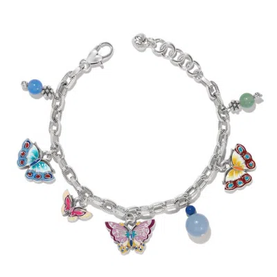 Brighton Women's Kyoto In Bloom Butterfly Charm Bracelet In Silver In Metallic