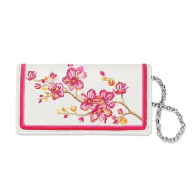 Brighton Women's Kyoto In Bloom Sakura Rockmore Wallet In White-multi