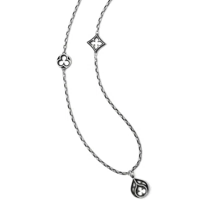 Brighton Women's Lorenza Trio Long Necklace In Silver In Metallic