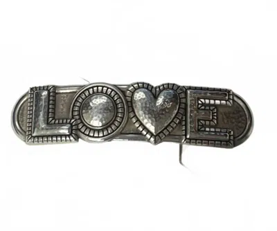 Brighton Women's Love Me Tender Hair Clip In Silver In Gray