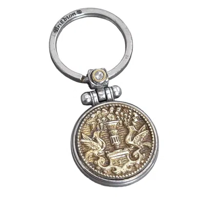 Brighton Women's Lucia Key Fob In Silver/gold In Metallic