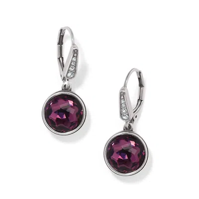 Brighton Women's Meridian Aurora Leverback Earrings In Amethyst In Silver