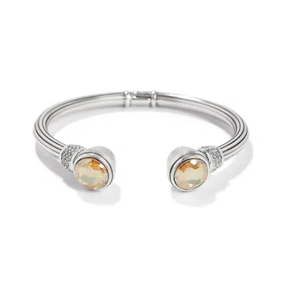 Brighton Women's Meridian Aurora Petite Hinge Bangle In Silver-golden