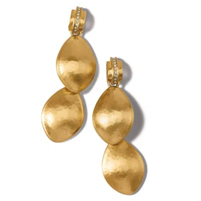 Brighton Women's Meridian Lumens Flora Duo Post Drop Earrings In Brushed Gold In Multi