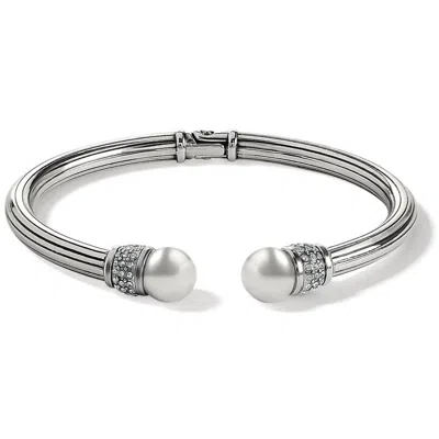 Brighton Women's Meridian Open Hinged Bangle In Silver
