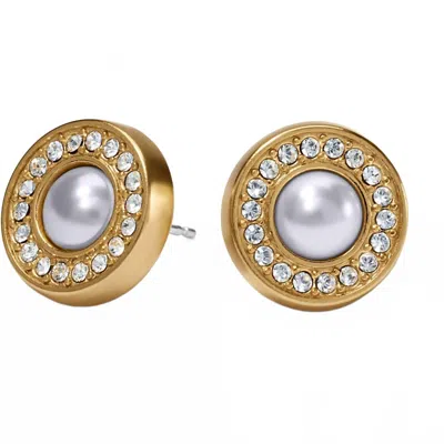 Brighton Women's Meridian Pearl Post Earrings In Gold