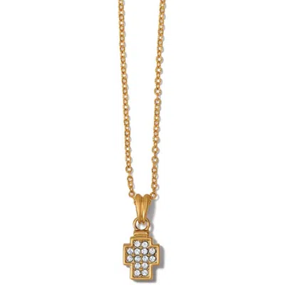 Brighton Women's Meridian Zenith Cross Necklace In Gold