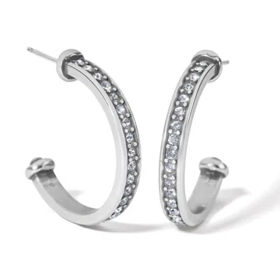 BRIGHTON WOMEN'S MERIDIAN ZENITH MEDIUM HOOP EARRINGS IN SILVER