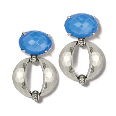 Brighton Women's Moon Bold Post Drop Earrings In Blue In Purple
