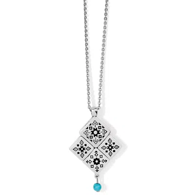 Brighton Women's Mosaic Tile Necklace In Silver-turquoise