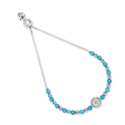 Brighton Women's Mosaic Two Tone Beaded Bracelet In Teal / Silver In Multi