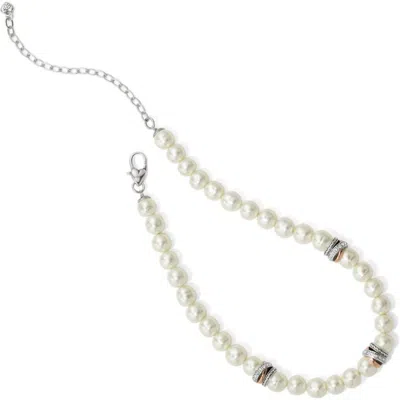 Brighton Women's Neptune's Rings Short Necklace In Pearl / Silver In White