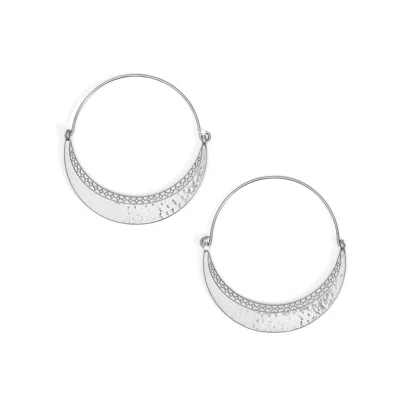 Brighton Women's Palm Canyon Large Hoop Earring In Silver