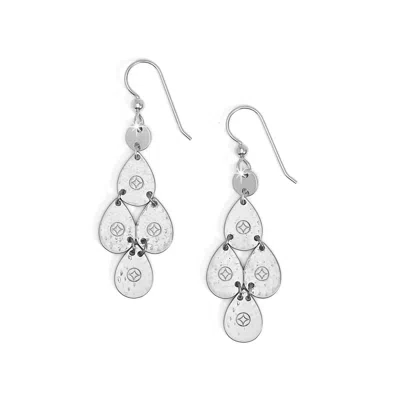 Brighton Women's Palm Canyon Small Teardrop Earrings In Silver