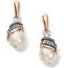 BRIGHTON WOMEN'S PEARL FRENCH WIRE EARRINGS IN SILVER-WHITE