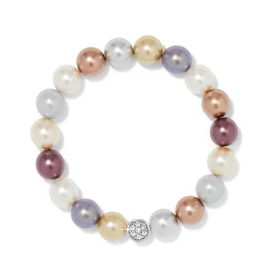 Brighton Women's Pearl-icious Bracelet In Cream/burgandy/bronze In Multi