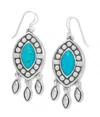 BRIGHTON WOMEN'S PEBBLE DOT DREAM HOWLITE FRENCH WIRE EARRINGS IN TURQUOISE