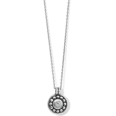 Brighton Women's Pebble Dot Petite Clear Necklace In Silver