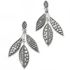 Brighton Women's Pebble Leaf Trio Post Drop Earrings In Silver In Multi