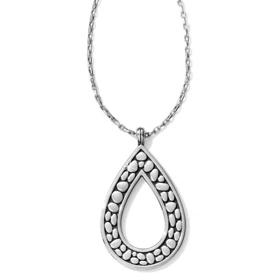 Brighton Women's Pebble Open Teardrop Necklace In Silver In Multi