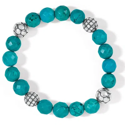 Brighton Women's Pebble Stretch Bracelet In Silver-turquoise In Multi
