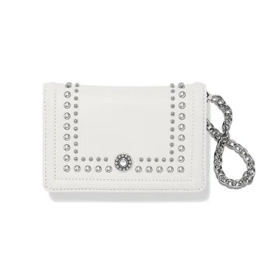 Brighton Women's Pretty Tough Stud Medium Wallet In White