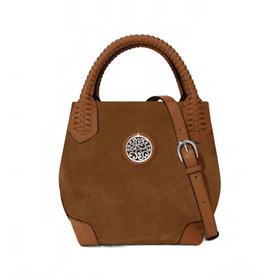 Brighton Women's Reina Suede Tote Bag In Luggage In Brown