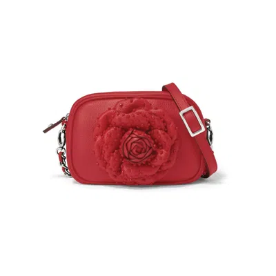 Brighton Women's Rosie Beaded Camera Bag In Poppy In Red
