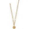Brighton Women's Saturn Reversible Necklace In Brushed Gold In Multi
