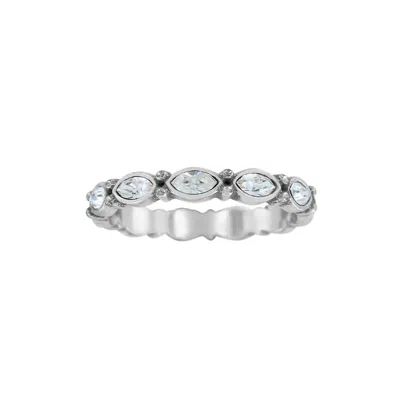 Brighton Women's Scalloped Stack Ring In Silver In Metallic