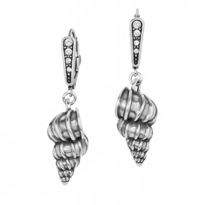 Brighton Women's Shells Leverback Earrings In Silver